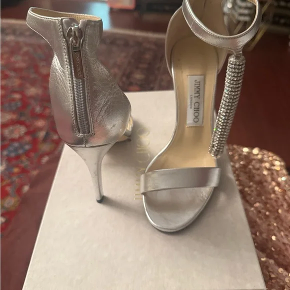 Jimmy Choo Silver Women's Heels - Picture 4 of 7